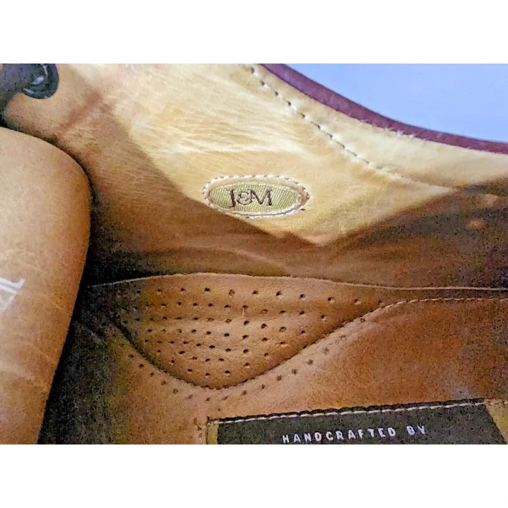 Johnston & Murphy Men's Shoes Size 11 1/2 M Leather‎ Lace Up Brown Brazil Shoes